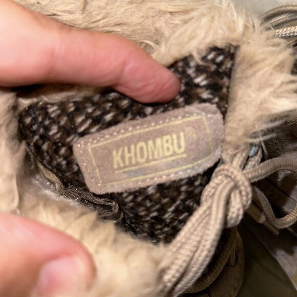 Khombu 7 KERI Green Taupe Short Winter Duck Booties - Picture 12 of 15